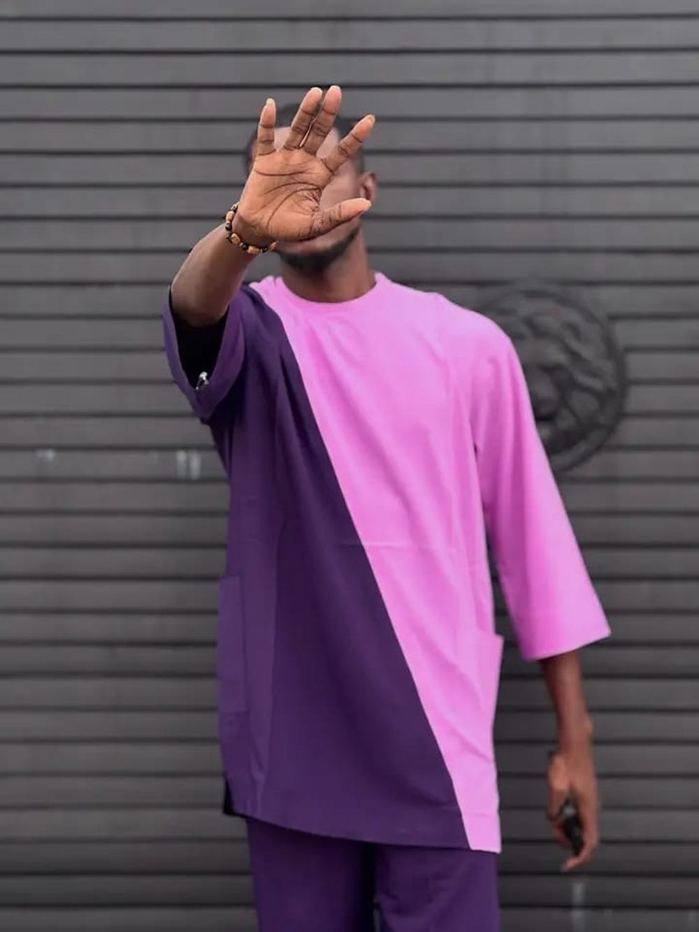 The Violet Colourblock — purple and pink colourblock tunic